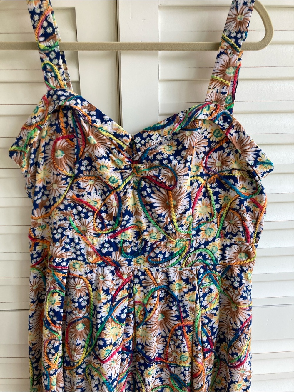 Tatyana Floral Navy Multicolor Sundress One-Piece Bodysuit